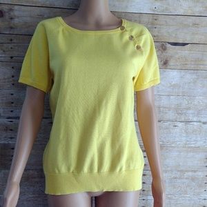 Lauren Ralph Lauren L Yellow Sweater Top